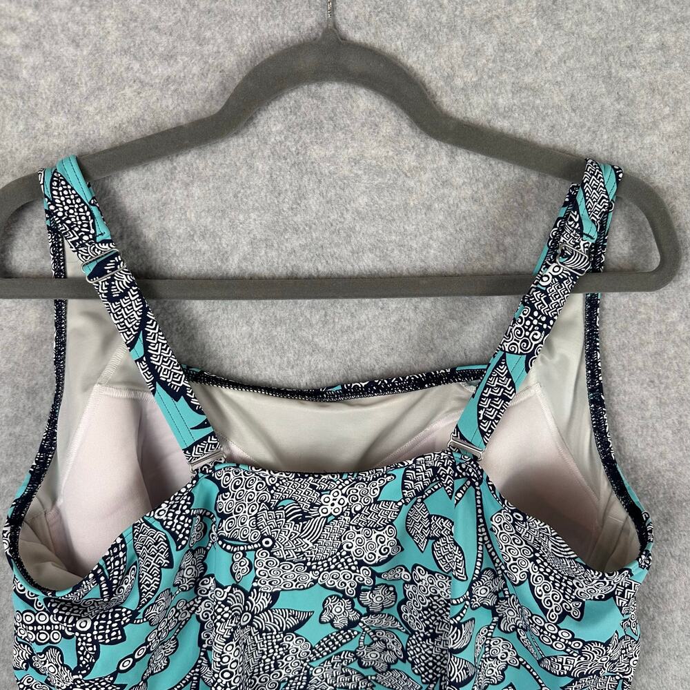 Lands' End Blue and Black Floral Swim Coverup - Picture 10 of 10